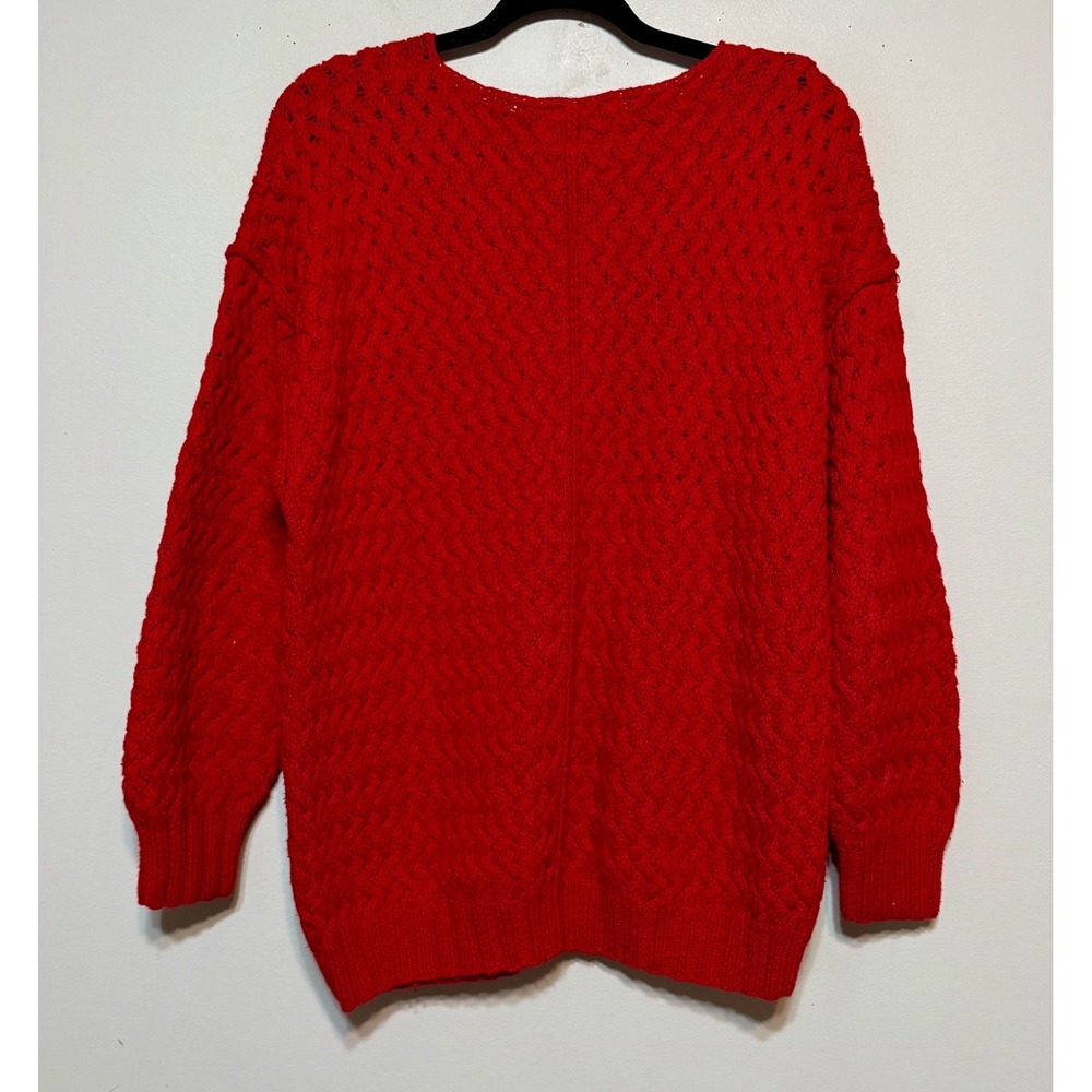 Vintage The Limited Chunky Hand Knit Sweater Women Medium Cottagecore Retro - Picture 3 of 7